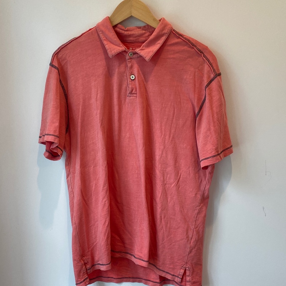 Coral Distressed Mineral Shirt